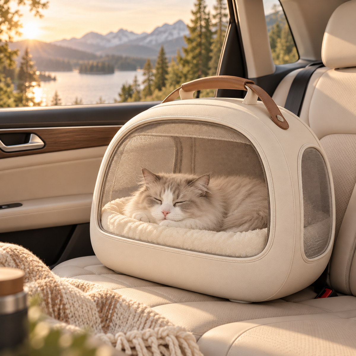 Luxury Pet Travel Carrier Designed for Safe & Comfortable Adventures